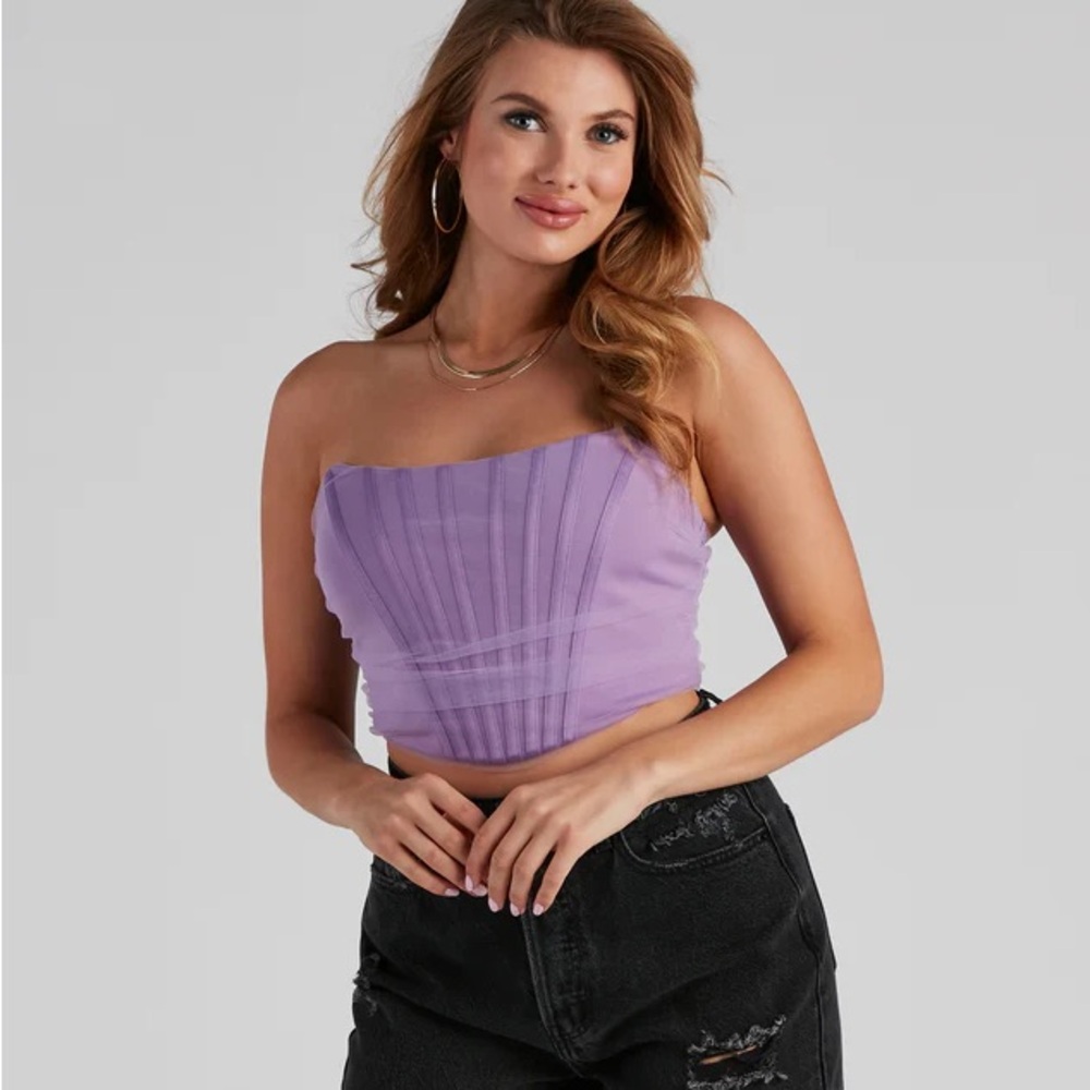 Lavender Corset Top